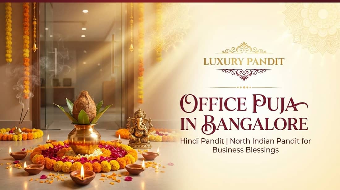 Commercial space blessing ceremony with pandit ji in Bangalore
