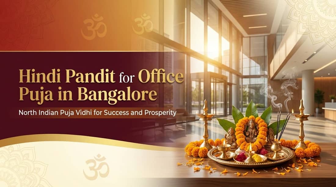 Lakshmi Ganesh Office Puja Bangalore setup by North Indian pandit