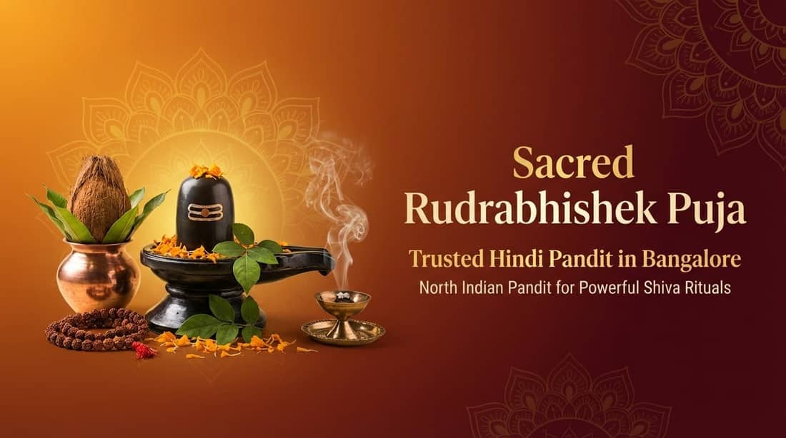 North Indian pandit in Bangalore arranging Shiva abhishek ceremony