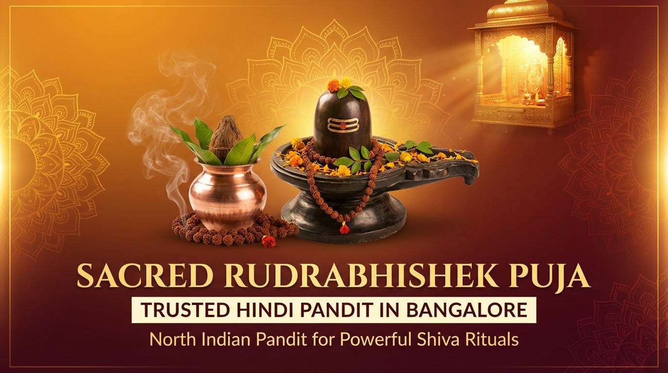 Rudrabhishek Puja Bangalore with Shiva abhishek offerings