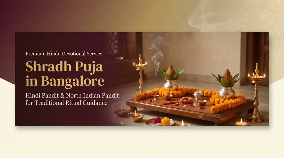 Hindi pandit in Bangalore guiding family through Shradh Puja
