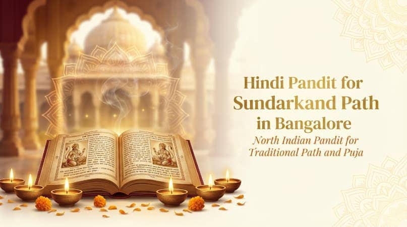 North Indian pandit in Bangalore conducting Sundarkand Path
